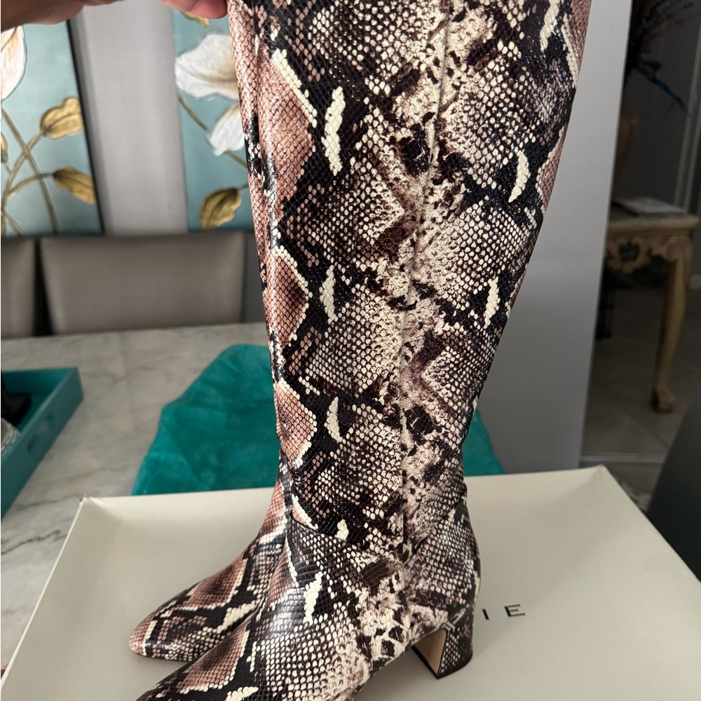 Alex Marie Brown Snakeskin Boots - Picture 6 of 9